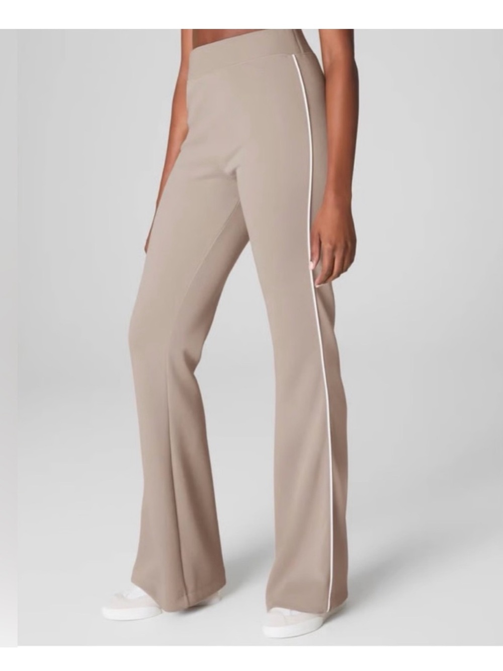SPANX AirEssentials Pique Flare Leg Pants Ashwood Taupe Size 1X